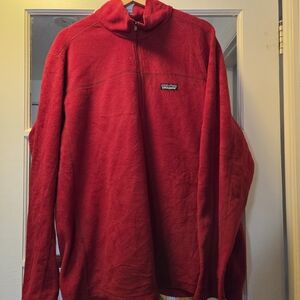 Patagonia Men's Zip-Up Sweater in Bold Red